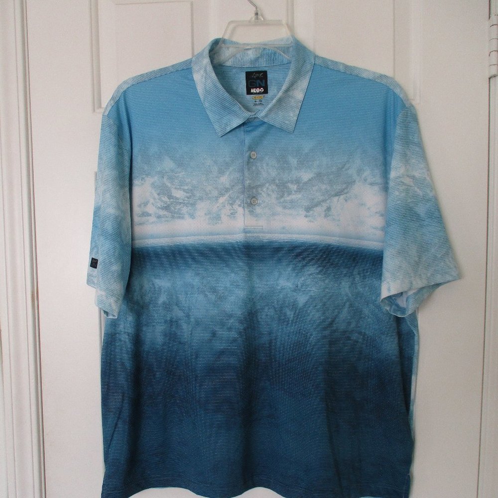 Greg Norman ML75 Mens S/S Blue Stretch Golf Polo Shirt - Size XL* - Picture 2 of 3